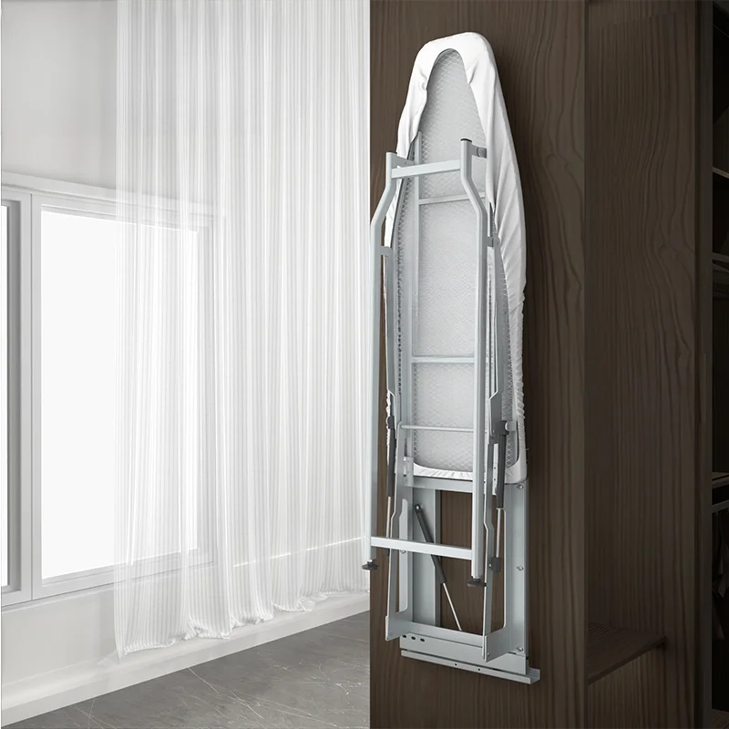 Retractable Ironing Board Space Saving Wall Mount Folding Ironing Board for Wardrobe