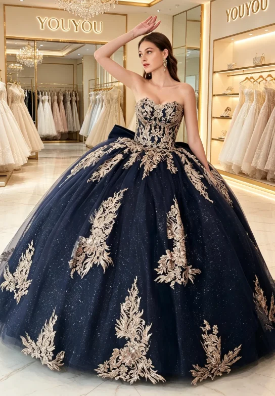 Cinderella Divine Quinceanera Dress Off Shoulder Floral sleeves Embroidery  Hard Yarn Flower Stickers Ball Gown VestidosDe15Anos