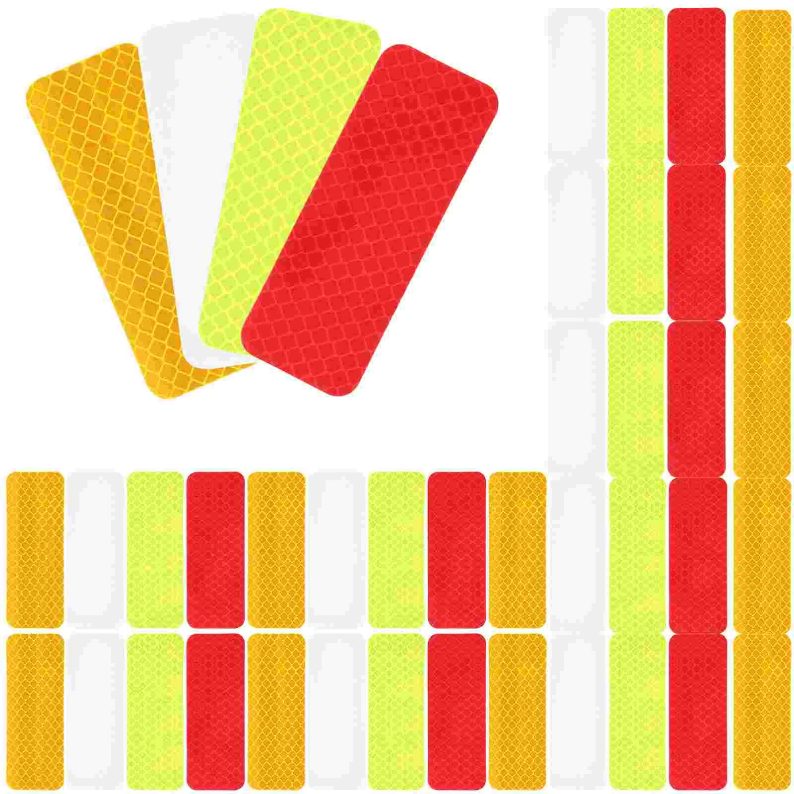 40Pcs Reflective Tape Warning Safety Reflective Sticker Waterproof Adhesive Reflective Decal