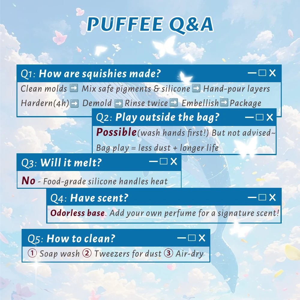 JC Giocattolo spatole in silicone alimentare con torta al mirtillo, Taba Squishy, adesivo morbido cremoso Giocattolo da spremere a rimbalzo lento, Gioco felice