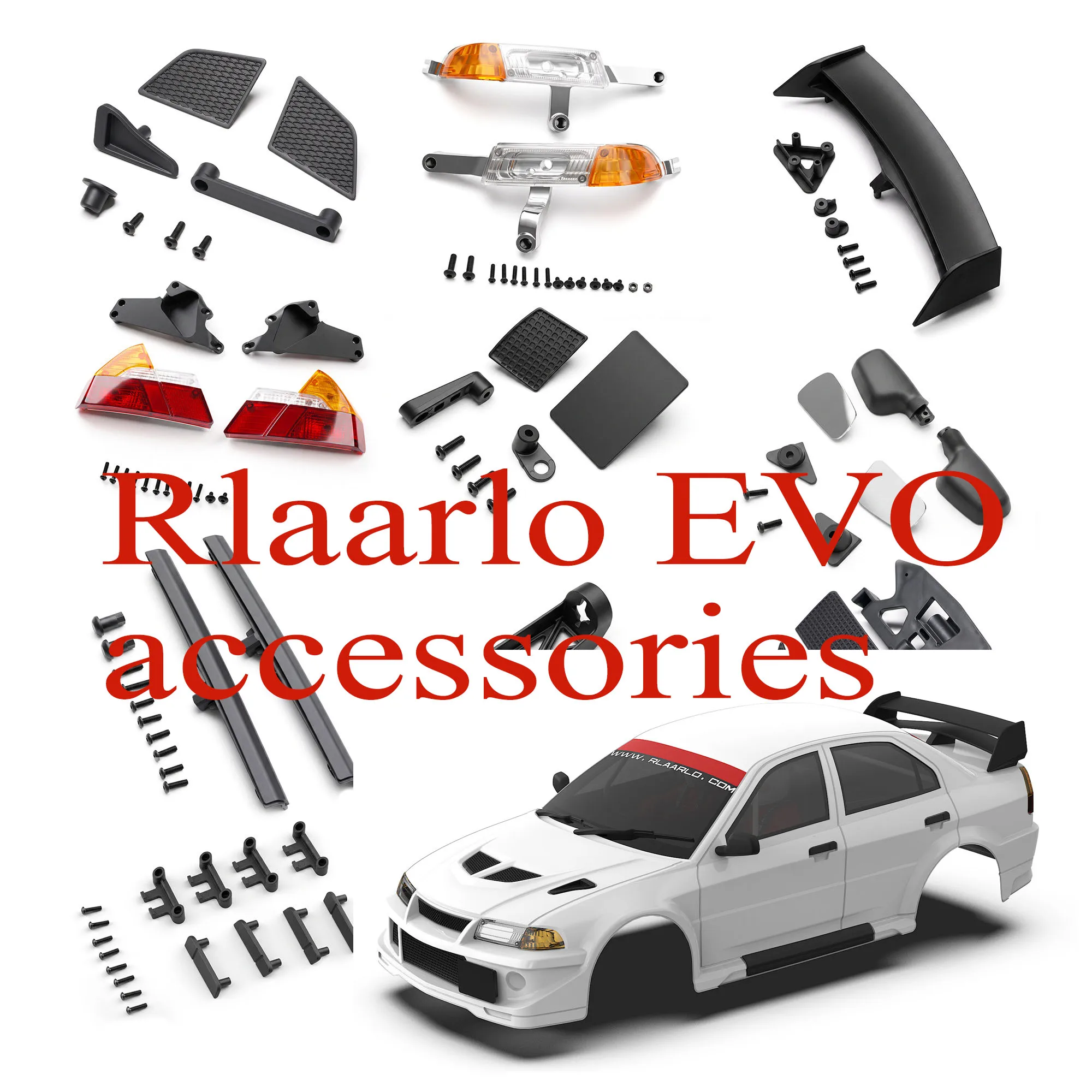 Corolla Rlaarlo EVO accessories, exterior parts, tail wing lampshade, light beads, searchlight, interior assembly, sticker