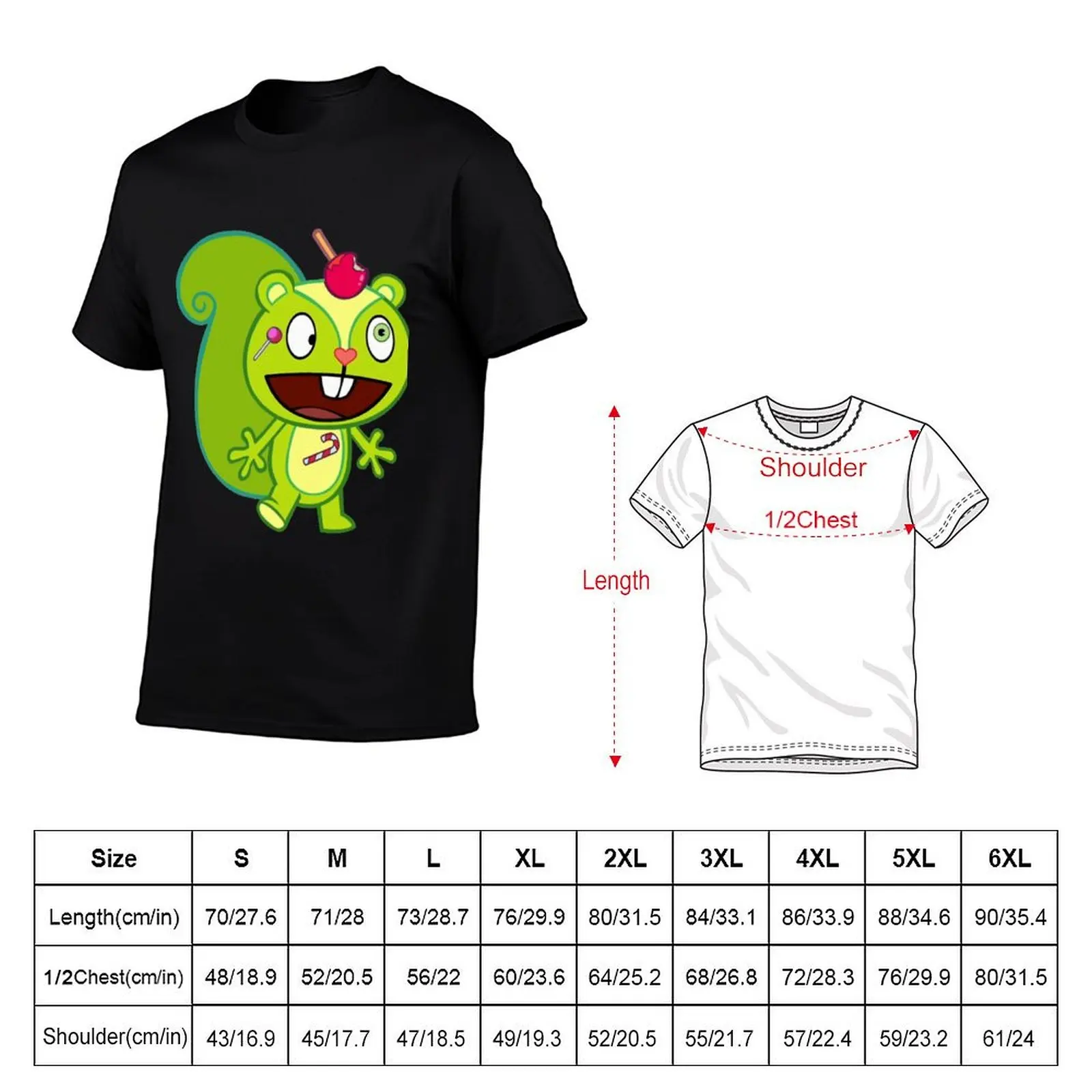 Nutty Happy Tree Friends friends T-Shirt summer shirt fashion shirts oversized t shirt slim fit t shirts for men