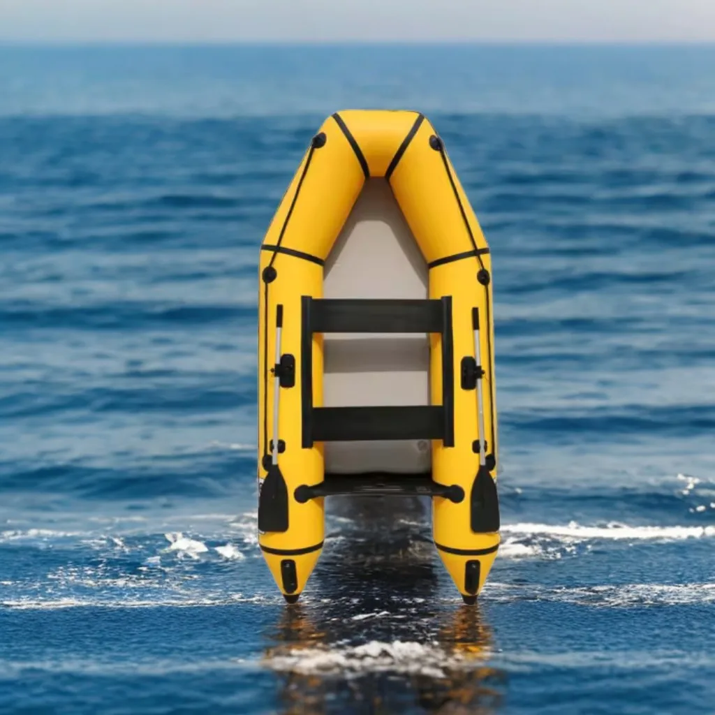 Solarmarine 4 Person Inflatable Assault Boat Rowing Kayak With Pump and Oars Air Mat Floor Factory Price