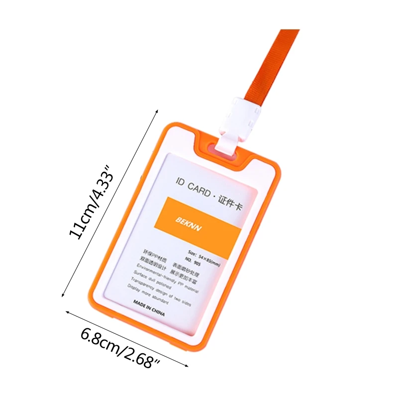 Kit di custodie per carte d'identità impermeabili con cordino per il personale del supermercato degli impiegati