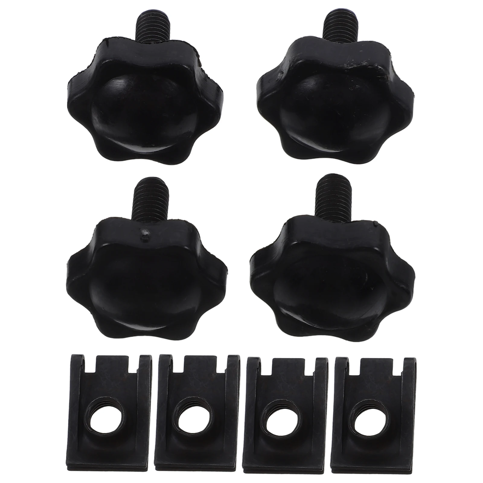 

4pcs Motorcycle Saddlebag Hardware Steel Clamping Knobs Locking Star Screws Plum Screw Knurled Mount Kit Bike Luggage Rack