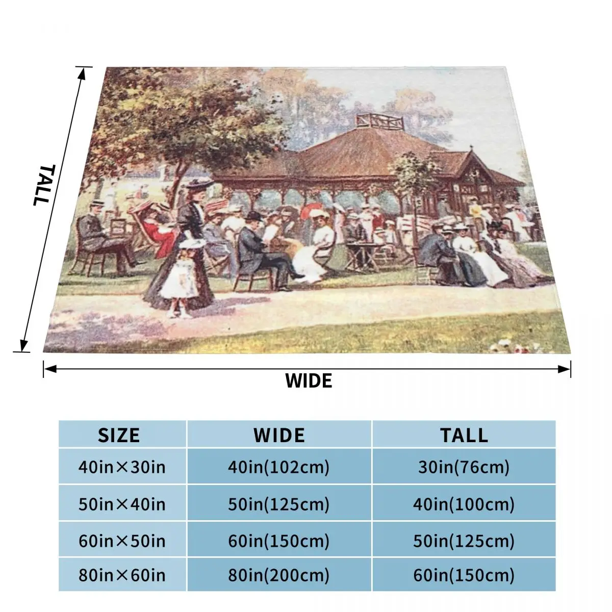 Tea House, Valley Gardens, Harrogate, North Yorkshire, England Throw Blanket Decorative Throw Blanket cosplay anime