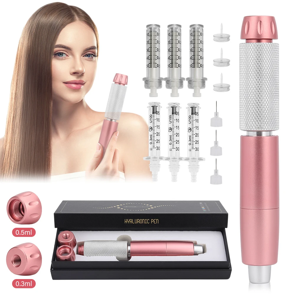 

2 In1 Hyaluron Pen 3 Level Pressure Hyaluronic Acid Pen for Anti Wrinkle Lip Lifting Meso Gun with Ampoule Nozzle for Lip Filler