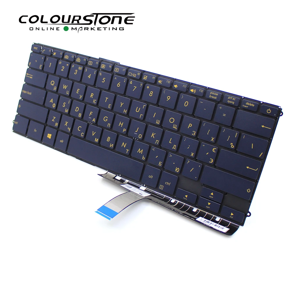 Imagem -05 - Notebook para Asus Zenbook Ux490 Ux490ua Ux490 Rússia Novo Modelo Retroiluminado Teclado do Portátil ru Ux490