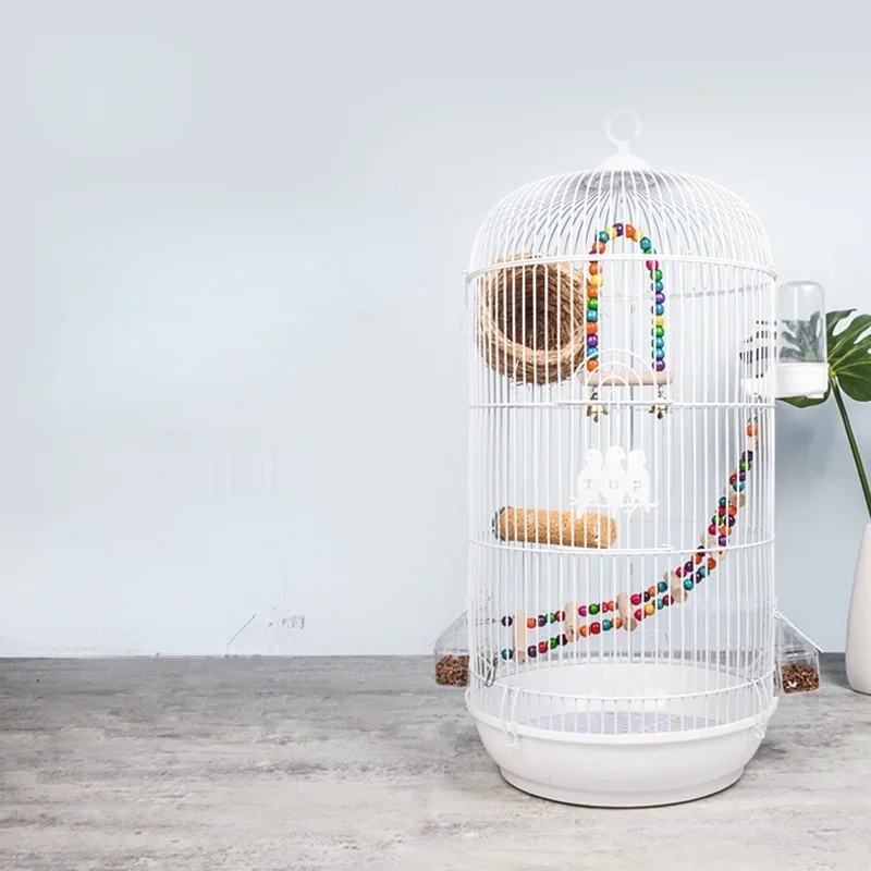 roundness birdcage The parrot  large size luxury villa white  cockatiel peony myna mannikin Pearl bird birdie