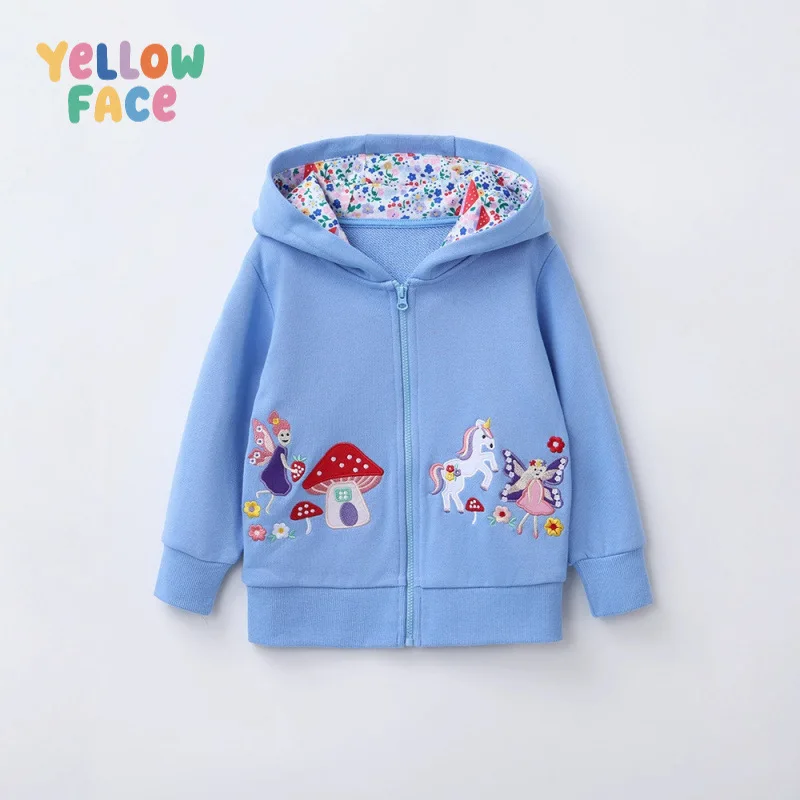 

New Children's Zip-up Sweatshirt Jacket Girls Boys Long-sleeve Hoodie Toddler Zip-up Sweatshirt Children's with Cartoon Pattern