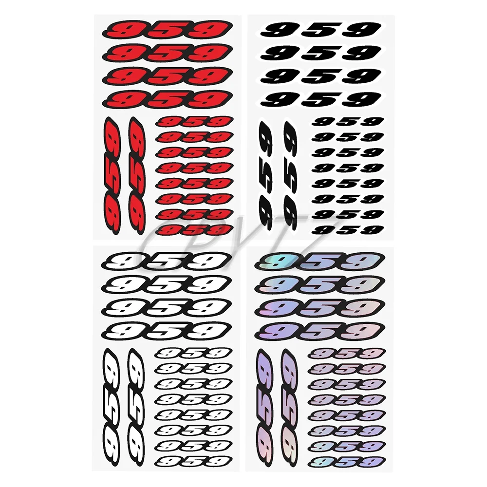 Fit for Panigale 959 Motorcycle Number 959 Stickers Moto Fairing Tail Sides Fuel Tank Sticker Moto Decoration Decals Emblem