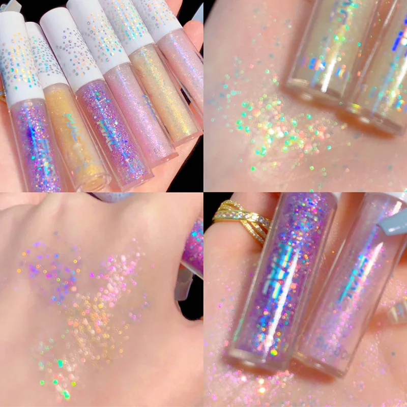 Diamant Pearly Glitter Liquid Eyeshadow Ultra-Glans Eyeliner Gezicht Make-Up Markeerstift Liggen Zijderups Champagne Gouden Eyeliner