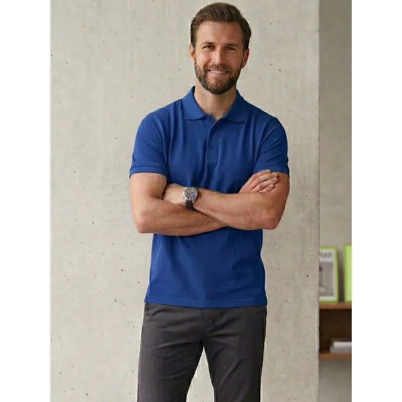

Summer 6.64 Oz/Yd² Knitted Men's Heavy Weight Polo Shirt, 50% Cotton Unisex Sport Short Sleeve Polo Shirt,Business Office Polo Clothing
