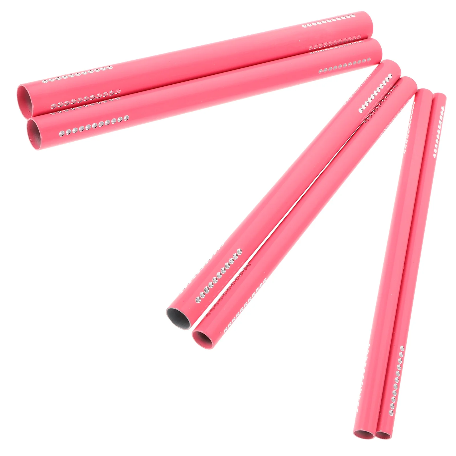 

6Pcs Crystal Nail Shaping Wand Pink Styling Wand for Cuticle Care French Nail Design Pressure Tool Manicure Essential Kit