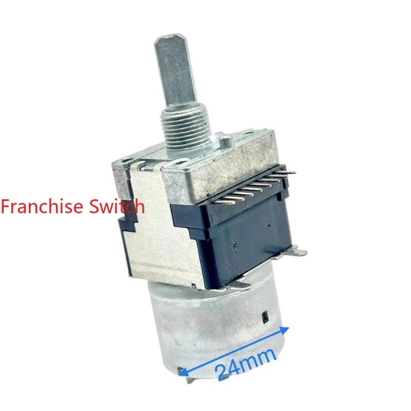 5PCS Vintage Power Amplifier Main Volume Potentiometer Single Row 8Pins A50Kx2 Two RK168 Shaft Length 20MM