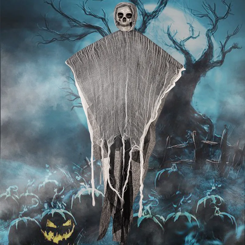 Halloween horror skull ghost pendant haunted house escape scene layout props decorations