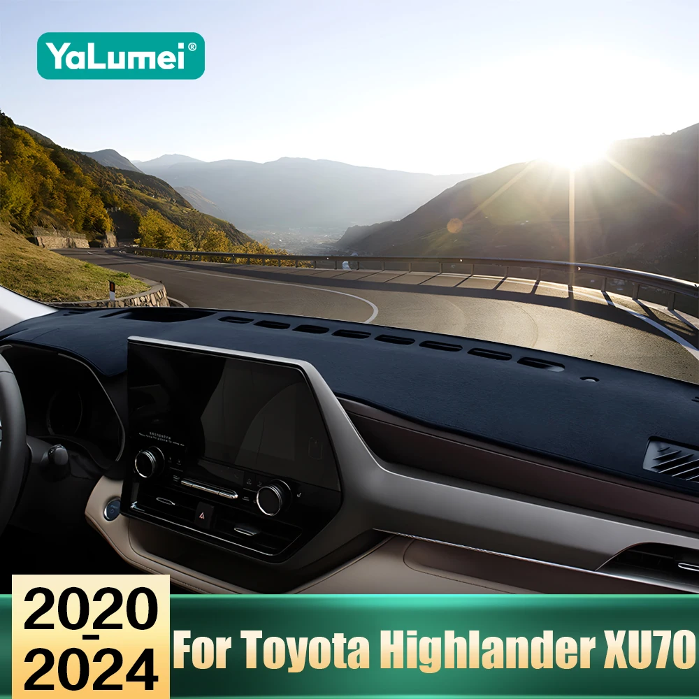 For Toyota Highlander XU70 Kluger Hybrid 2020 2021 2022 2023 2024 Car Dashboard Cover Sun Shade Mats Avoid Light Anti-UV Pads