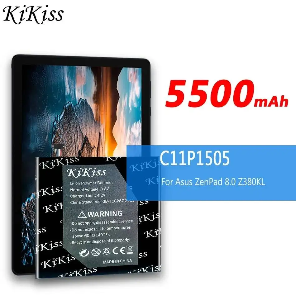 

Долговечная и стабильная батарея емкостью 5500 мАч для планшетов Asus Zenpad 8.0 Z380KL P024 Z380C P022 Z380CX C11P1505