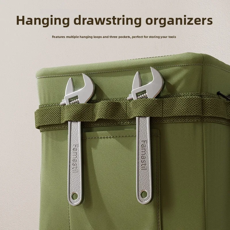 حقيبة تخزين أدوات قابلة للطي للرجال - حقيبة أكسفورد متينة مع مقصورات، مثالية للاستخدام الداخلي والمرآب في الهواء الطلق