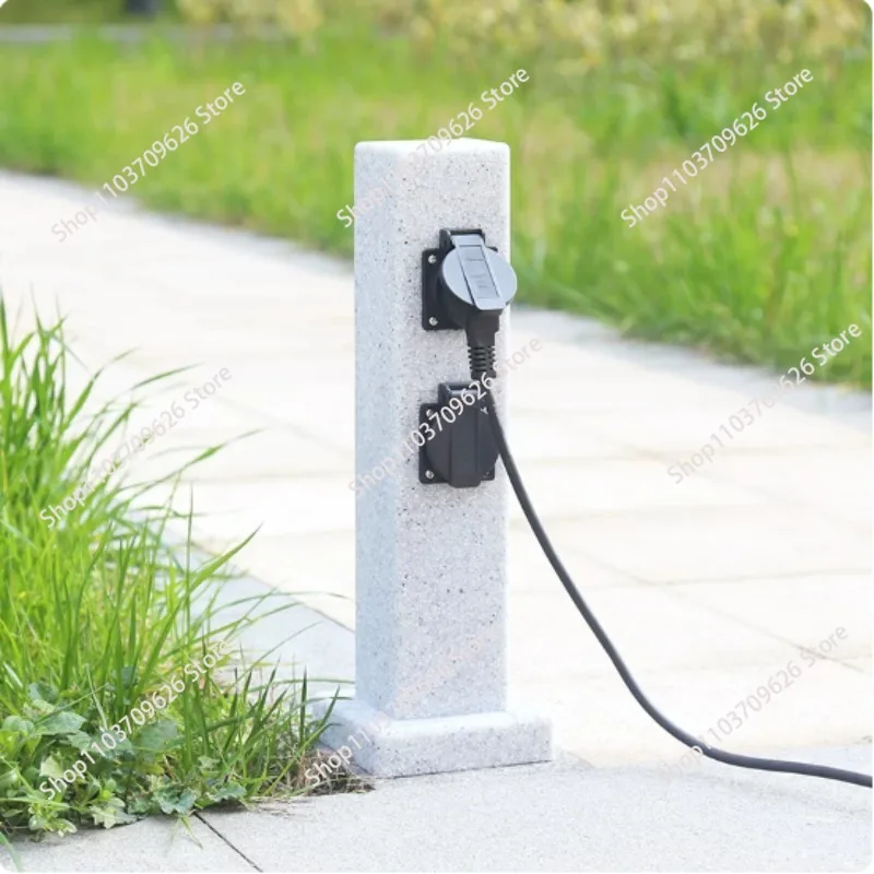 Vertical power socket PE waterproof outdoor socket for villa courtyard garden