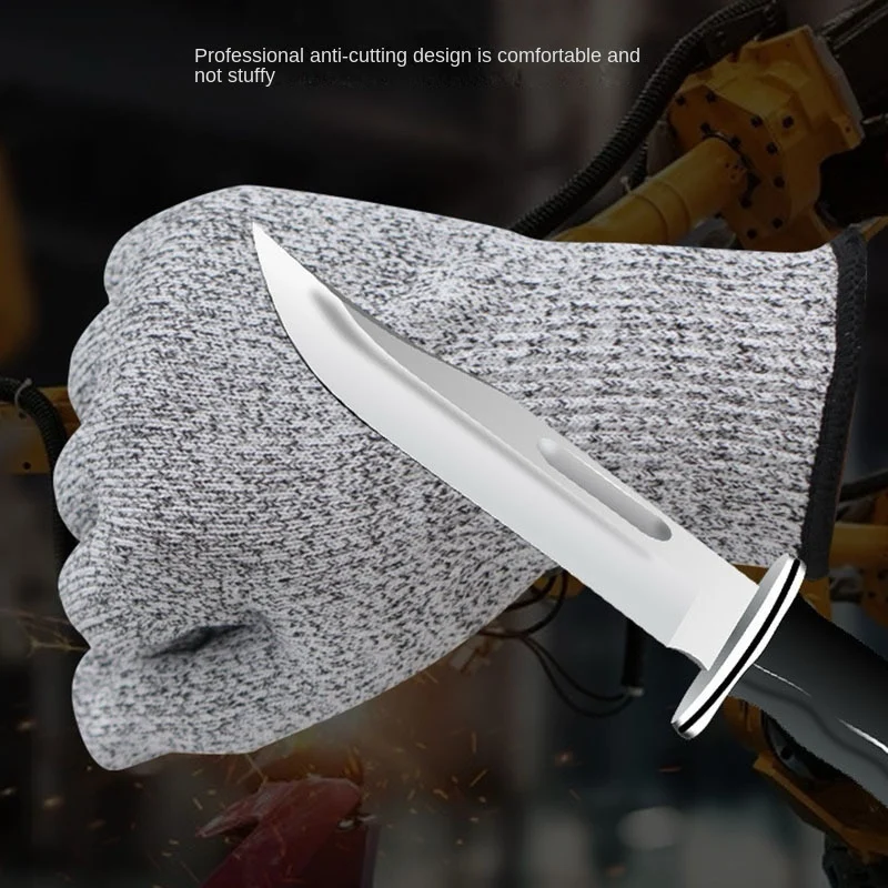 Level 5 Safety Anti Cut Gloves HPPE High-strength Industry Kitchen Gardening Anti-Scratch Anti-cutting Glass Cutting Multi-Purpo