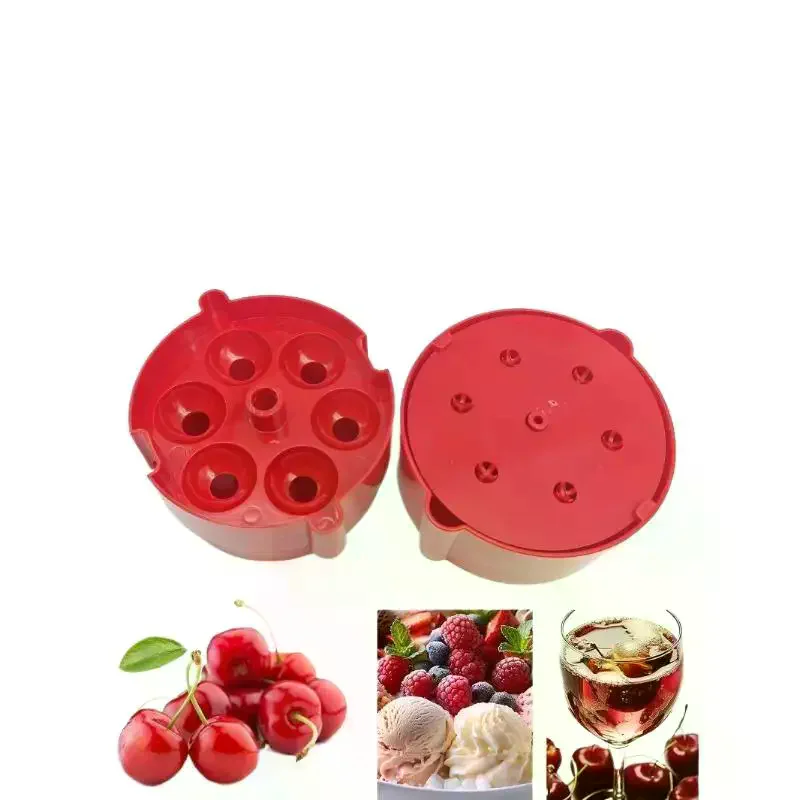 Food Grade 6 Hole Cherry Pitter With Fast Pit Removal For Home Baking Cocktail Dessert Prep