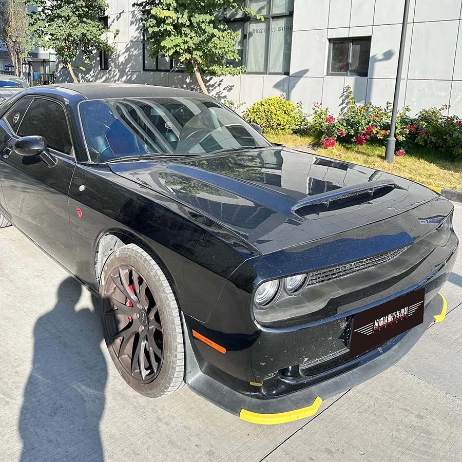 2015-2023 for Challenger Carbon Fiber Hood Body Kits New Bonnet with Heat Dissipation & Bolts Included