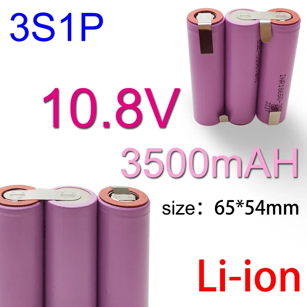 2S1P 3S1P 4S1P 5S1P 6S1P 18650 battery pack custom 18650 battery welding 3500mah battery pack 7.4V to 21.6V