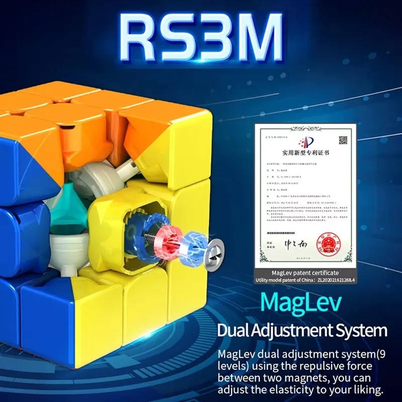 MOYU-Cube Magique Maglev RS3M 2021 de 3x3x3 Puzzle Professionnel, Jouets pour Enfants