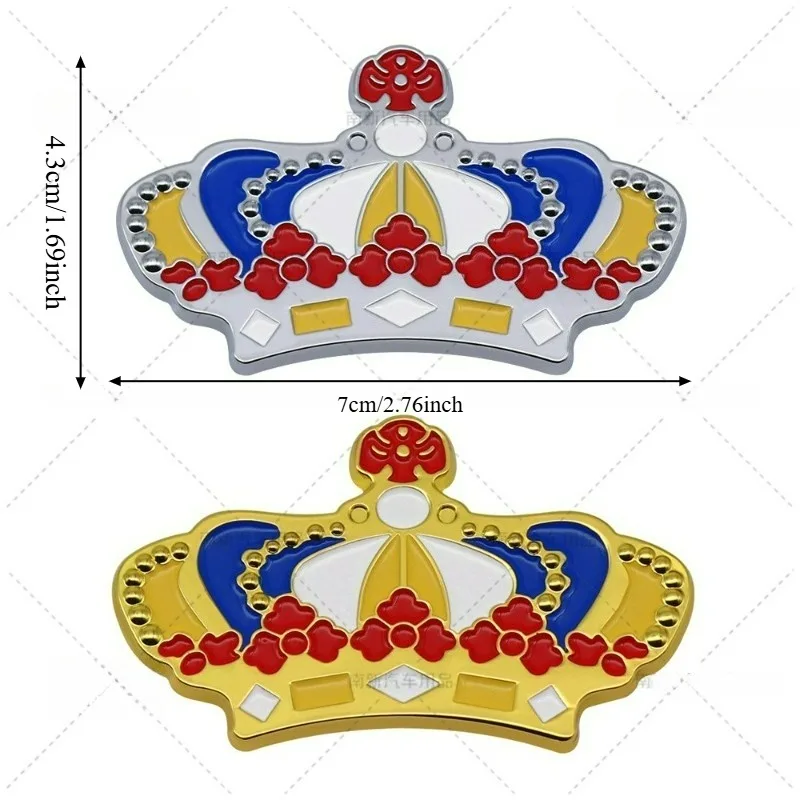 

High-quality 3D Metal Crown Car Stickers for Car Modification DIY Personalized Decoration Car Accessories