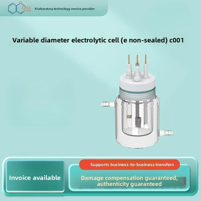 Variable diameter electrolytic cell Non-sealed C00 three-electrode system Single chamber glass electrolytic cell No electrode