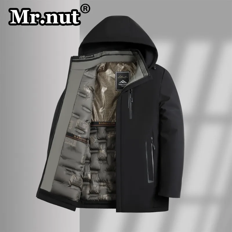 Mr.nut Men\'s Casual Fashion Thickening Cotton-padded Clothes Winter Windbreak Keep Warm Jackets Outdoor Activities Jacket Man