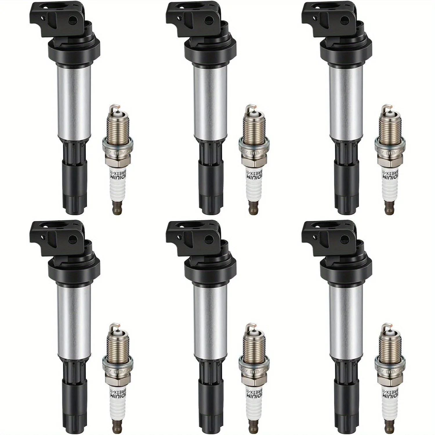 

Ignition Coil UF522 + Iridium Spark Plugs 7092 for BMW 320i-760Li/X3-X5 2.2L-6.0L (6PCS)