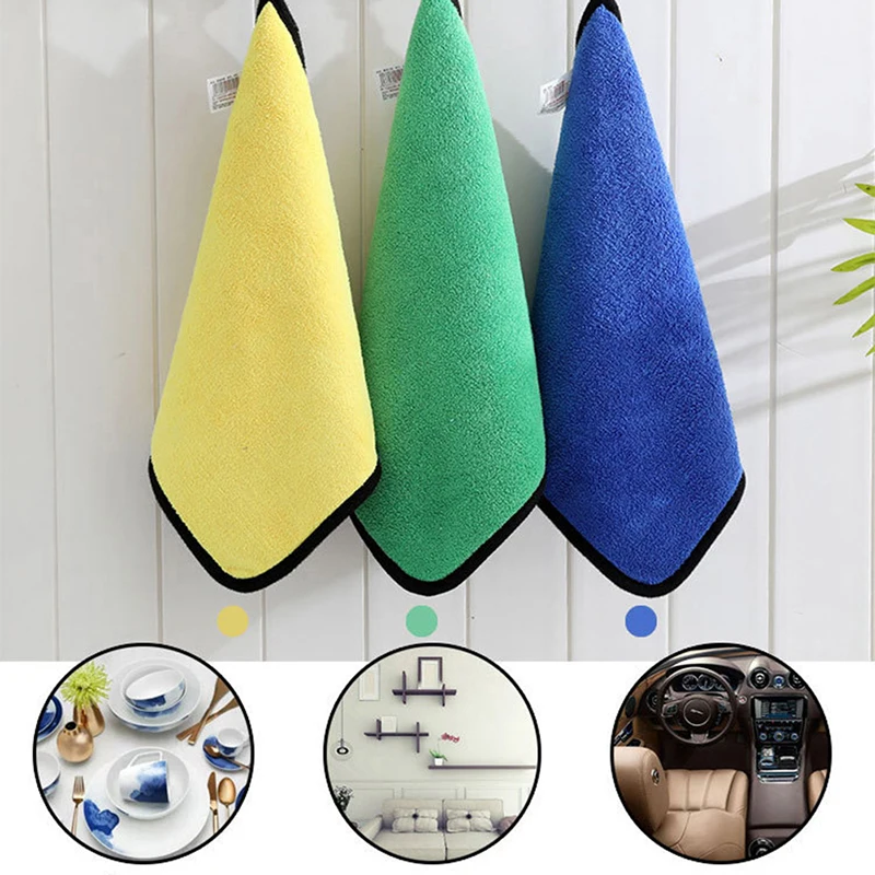 Microfiber Coral Fleece Car Wash Towel Car Detailing Care Cleaning Drying Cloth Auto Accessories 30x30/60CM Random