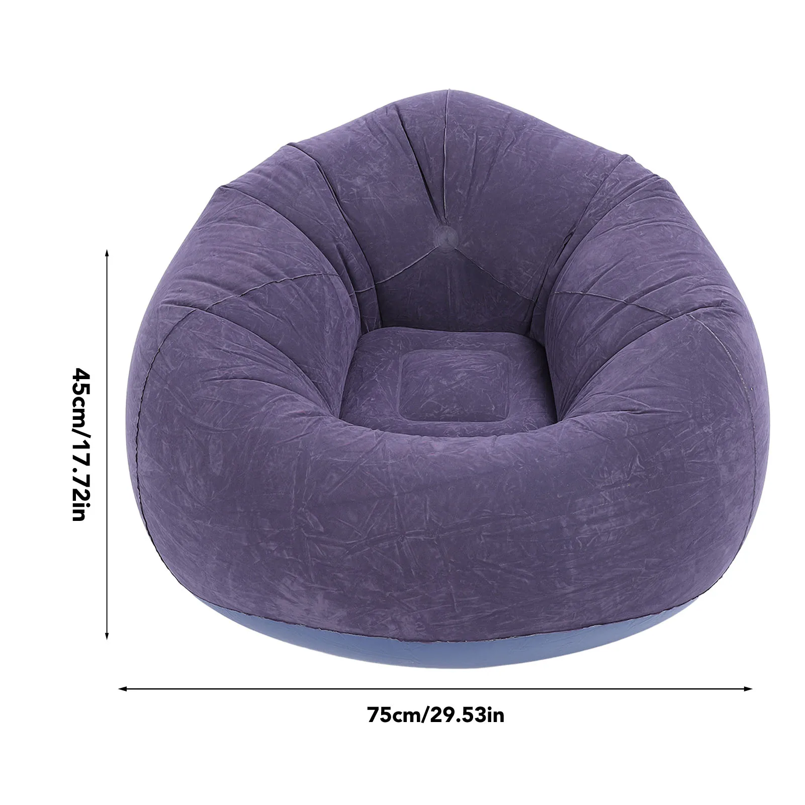 Inflatable Lounge Chair Flocking PVC Portable Folding Blow Up Sofa for Living Room Bedroom Balcony Office Travel Inflatable Sofa