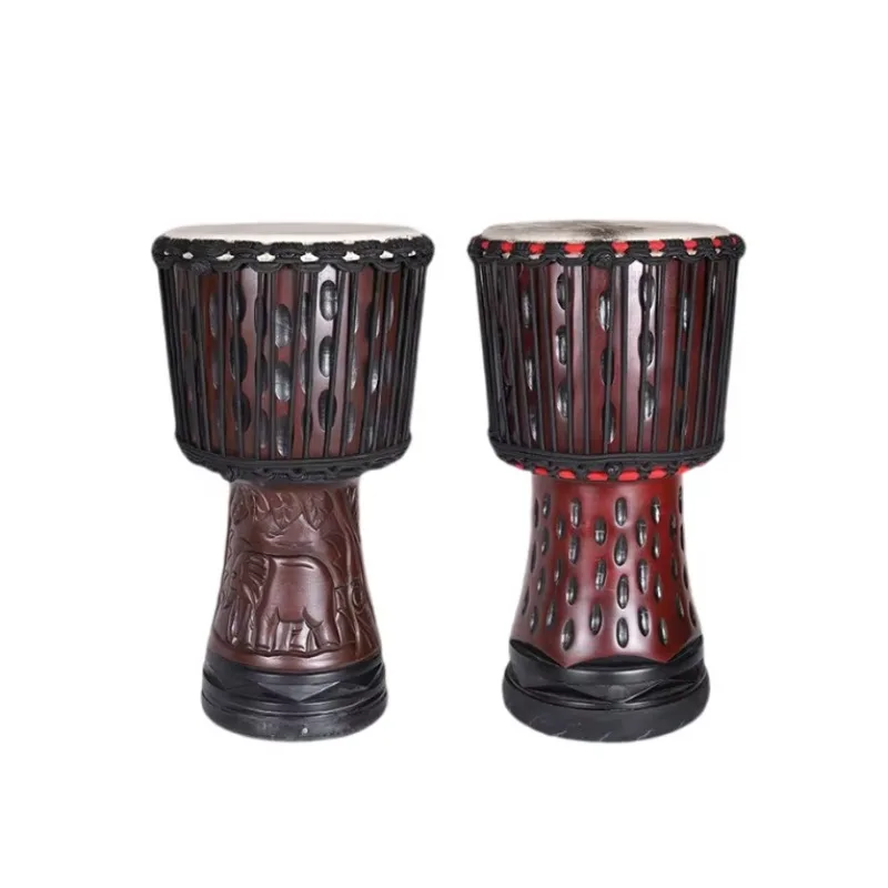 

Handmade Professional African Djembe Drum Goat Skin Mahogany Wood Body