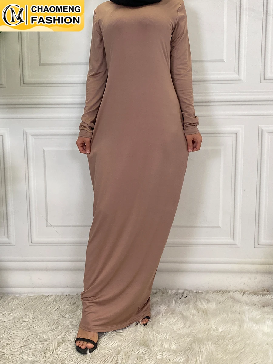 Chaomeng All-Match Muslim For Women Hijab Dress Dubai Abaya Turkey Kaftan Islamic Clothing Casual Femme Vestido Caftan Moroccan