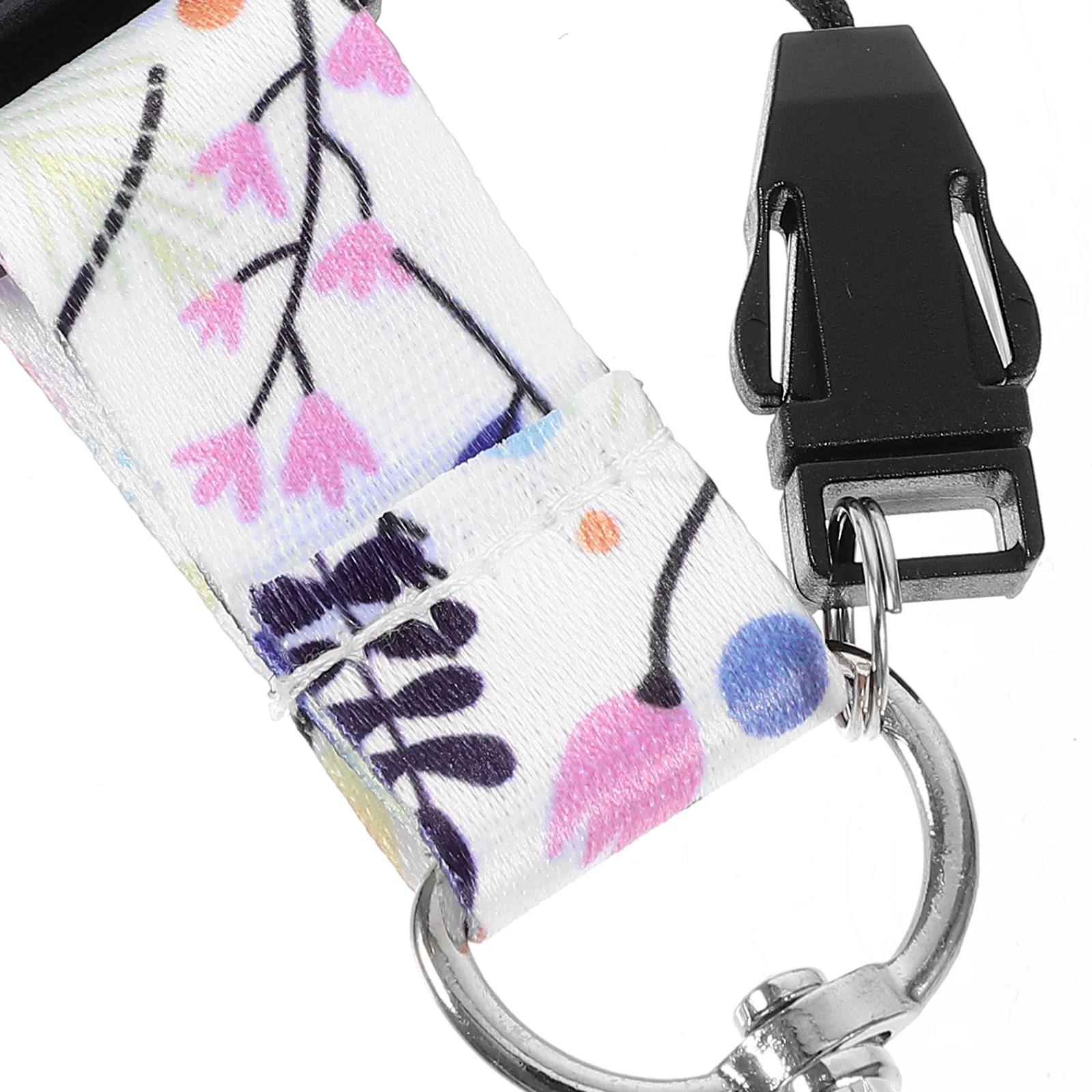 

1 Set Of Flower Pattern Id Card Holder With Lanyard Multifunction Protective Sleeve For Badge Name Tag Bus Credit