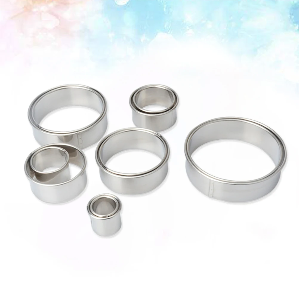 

12pcs Mousse Cake Rings Stainless Steel Baking Tools Cooking Mold Round Tin Set Easy Demolding High Strength Humanized