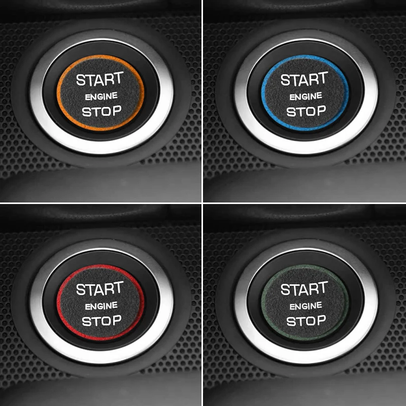 For Land Rover Discovery Sport Engine Start Button Frame Cover Trim Sticker Decorative Made of Alcantara Car Interior Accessory 6