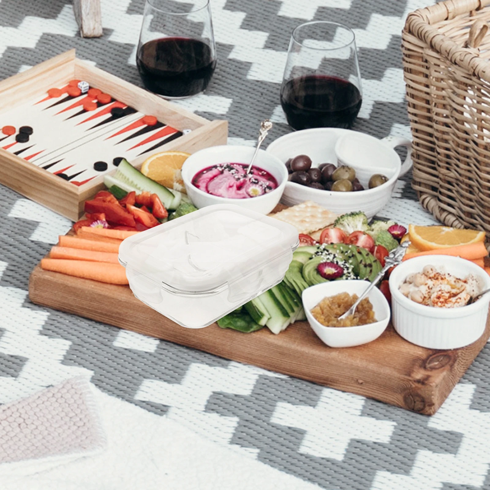 

Glass Food Storage Container Large Capacity Heat Resistant Borosilicate Glass Meal Prep Box Sealed Lunch Container for Work