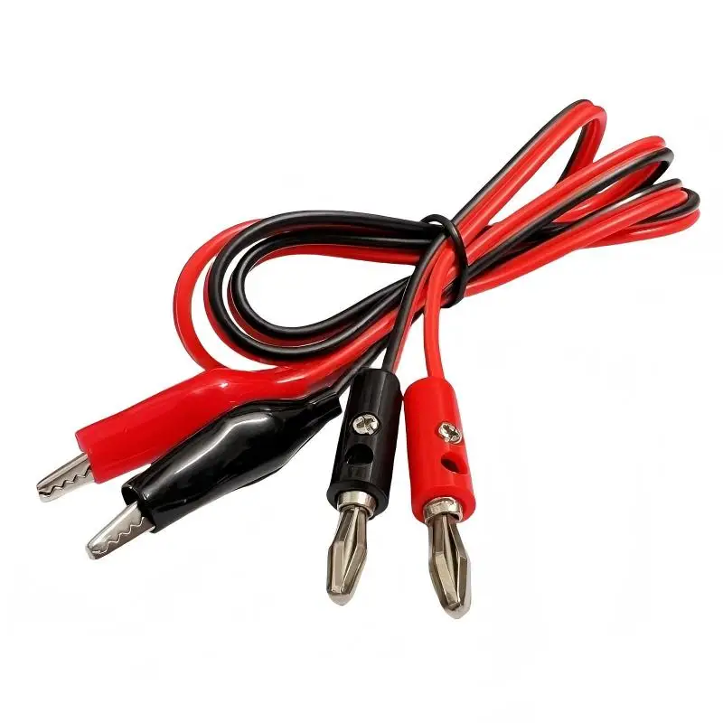 4mm Banana Plug to Alligator Clip Test Lead Wire Cable Set 1M for Multimeter Measure Tool