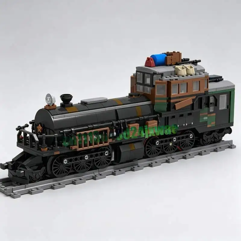 NEW 738 PCS Survival Locomotive Train Post Apocalyptic Steampunk MOC Building Blocks Model DIY Assembly Creative Display Gifts
