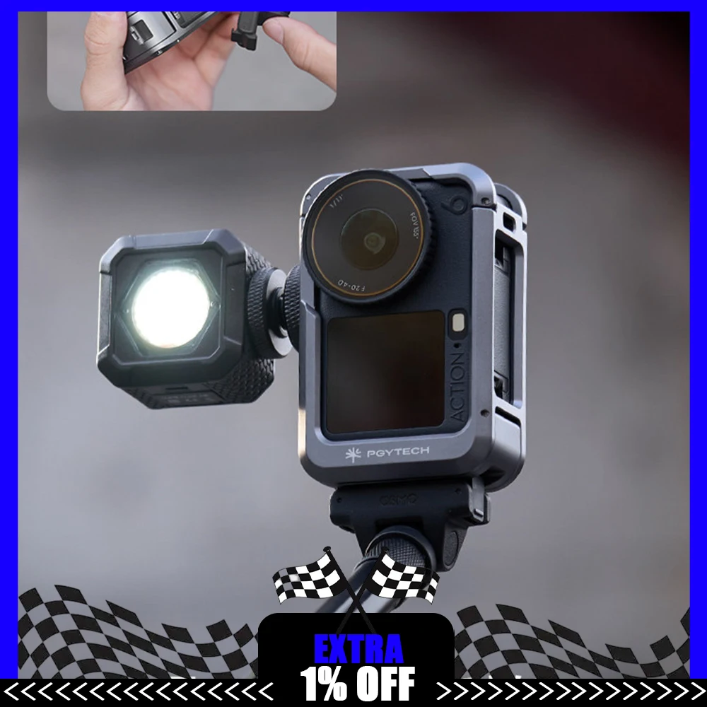 

Клетка для камеры PGYTECH для DJI OSMO Action 6, защитная рамка для видеосъемки из алюминиевого сплава, комплект StreetPro Grip Kit