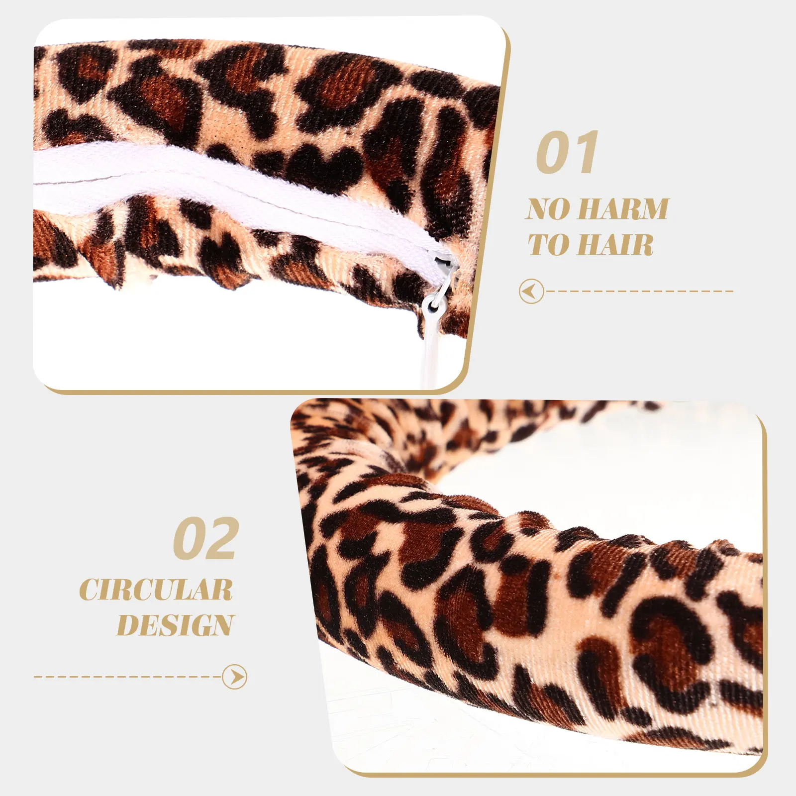 

Heatless Foam Rollers Leopard Print Curler for Long Medium Hair Easy Use Styling Tool Curly Accessories Hair Care