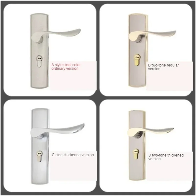 Hot selling Modern Style Door lock Interior Room Aluminum Handle Lock For Wooden Door Interior door knob stainless Door handle