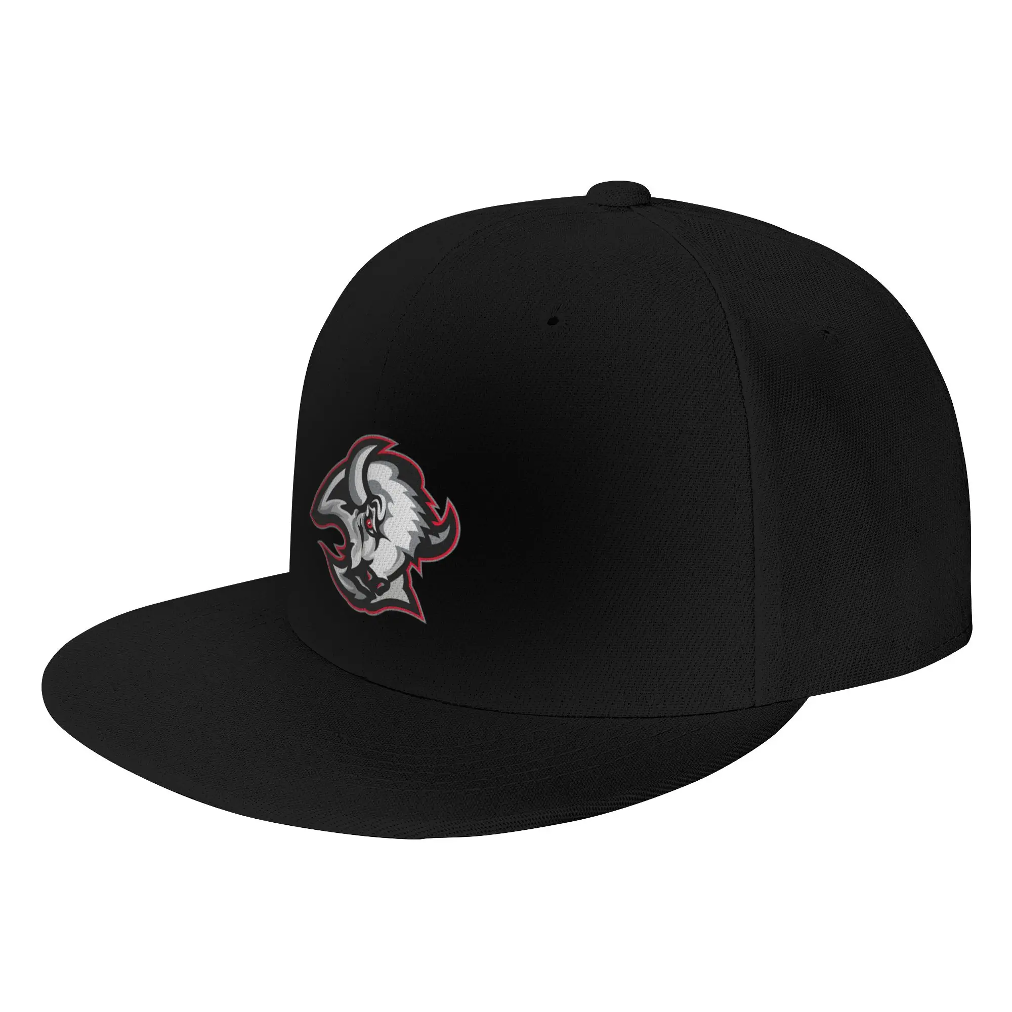Fashion Buffalo Goat Head Flat Brim Sun Hat  Children Hats For Men