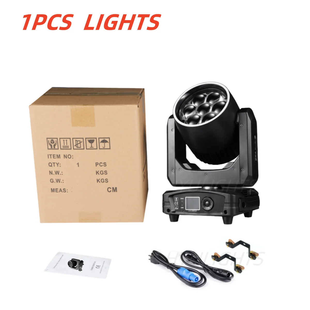 7x40W Bee Eye Beam Wash Halo Effect LED Moving Head 300W RGBW 4in1 DJ Stageverlichtingseffecten