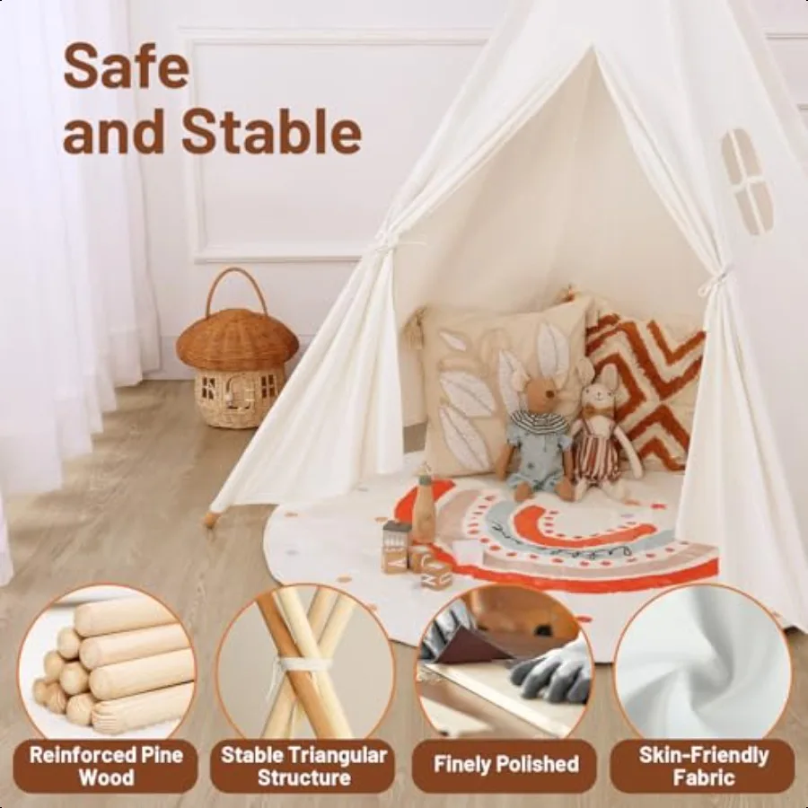خيمة تيبي للأطفال لعب الخيام للفتيات والأولاد الهدايا مسرح للألعاب الداخلية والخارجية طفل ألعاب منزل للطفل المحملة تبول ل