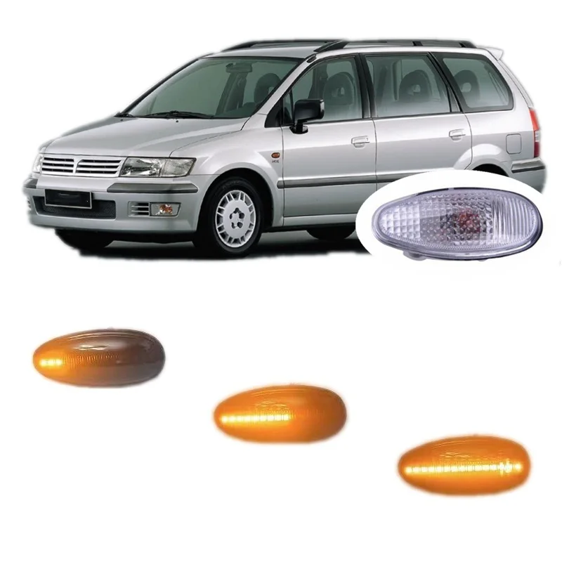 for Mitsubishi Space Wagon N33W N34W N38W N43W N83W N84W 1991 - 2004 Dynamic LED Indicator Side Marker Signal Light